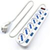 EWENT EW3932-5m Regleta 6 Tomas / 6 interruptor 5m