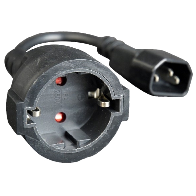 Gembird Cable Alimentación Adap. C14(M) a Schuko(H Gembird Cable Alimentación Adap. C14(M) a Schuko(H