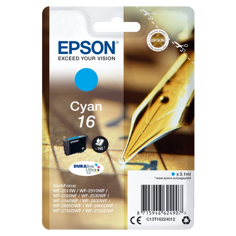 Epson Cartucho T1622 Cyan Epson Cartucho T1622 Cyan