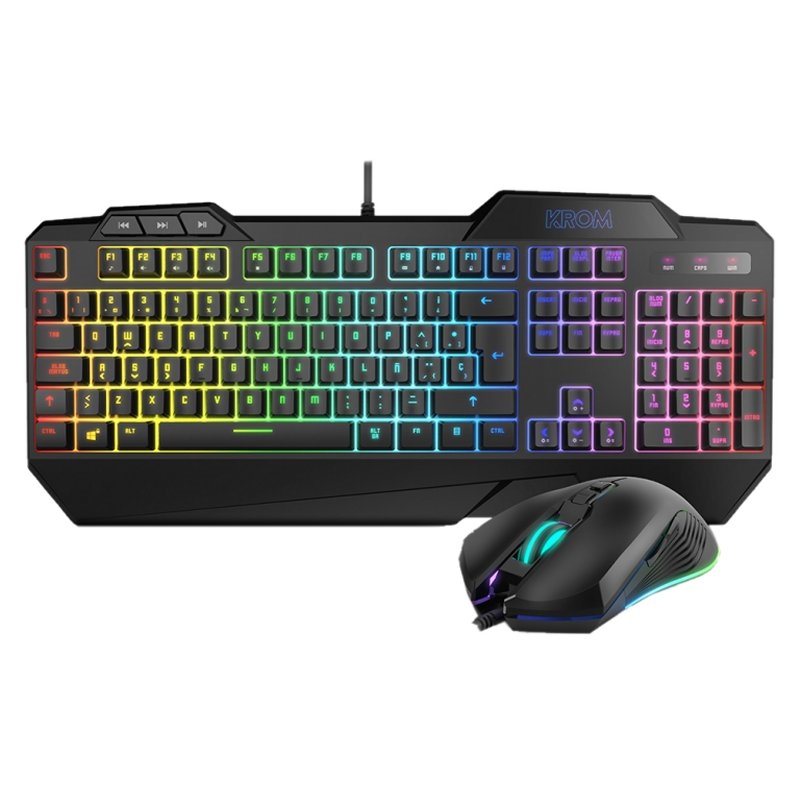 Krom Pack Teclado Semimecanico y Raton Krusher SP Krom Pack Teclado Semimecanico y Raton Krusher SP