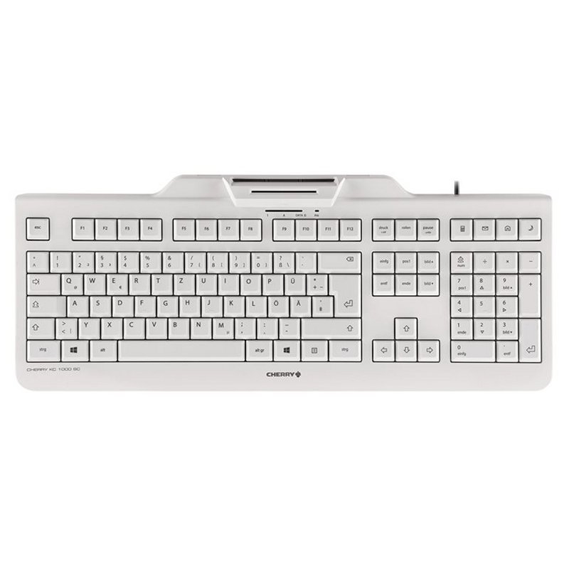 Cherry Teclado+Lector Chip Integrado (DNIe) Blanco Cherry Teclado+Lector Chip Integrado (DNIe) Blanco