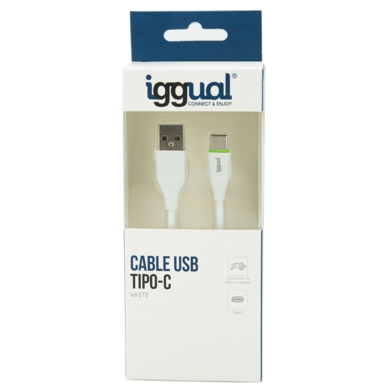 iggual cable USB-A/USB-C 100 cm blanco iggual cable USB-A/USB-C 100 cm blanco