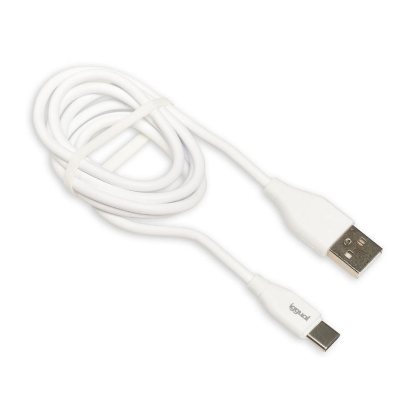 iggual Cable USB-A/USB-C 100 cm blanco Q3.0 3A iggual Cable USB-A/USB-C 100 cm blanco Q3.0 3A