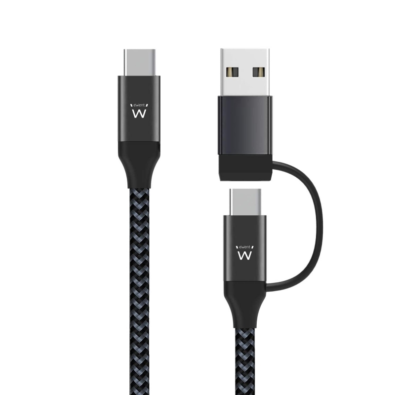 EWENT EW9918 Cable de carga usb-C a usbA/B 2 en 1 EWENT EW9918 Cable de carga usb-C a usbA/B 2 en 1