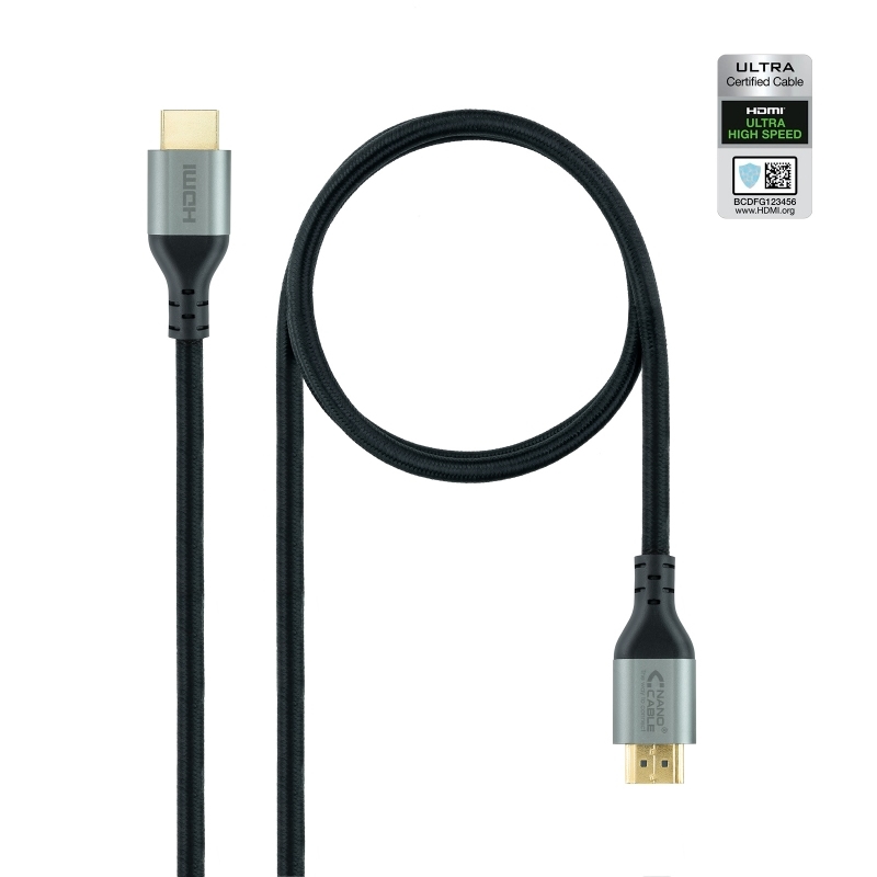Nanocable Cable HDMI 2.1 CERTIFICADO ULTRA HS 1 M Nanocable Cable HDMI 2.1 CERTIFICADO ULTRA HS 1 M