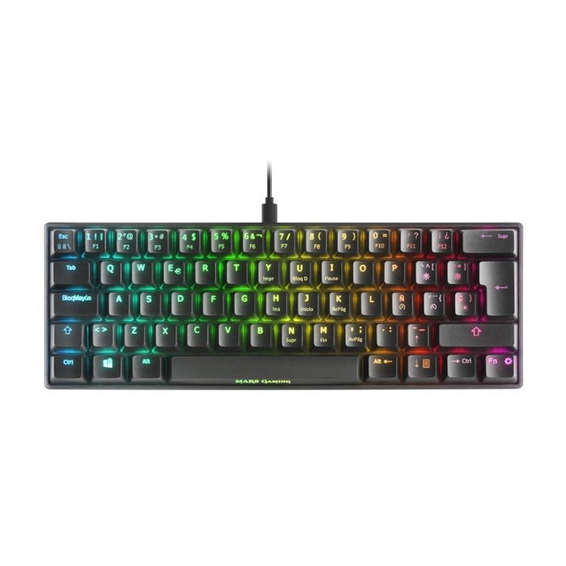 Mars Gaming MKMINI RGB MECHANICAL SQ BROWN SPANISH Mars Gaming MKMINI RGB MECHANICAL SQ BROWN SPANISH