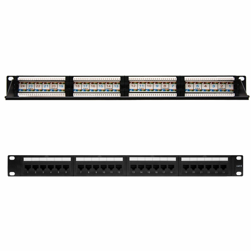 Nanocable Panel Parcheo 24P CAT.6 UTP 19"1U Dual Nanocable Panel Parcheo 24P CAT.6 UTP 19"1U Dual