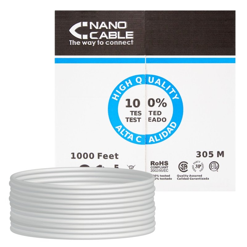 Nanocable Bobina Cable RJ45 CAT5E UTP Rigido 305M Nanocable Bobina Cable RJ45 CAT5E UTP Rigido 305M