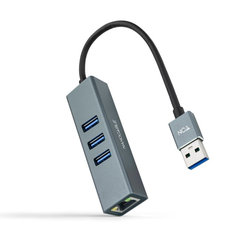 Nanocable Conversor USB 3.0 Ethernet + 3xUSB 3.0 Nanocable Conversor USB 3.0 Ethernet + 3xUSB 3.0