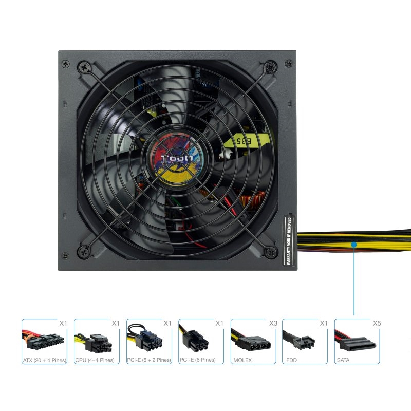 Tooq Fuente Alimentación TQAPOLO-650SP 650W Tooq Fuente Alimentación TQAPOLO-650SP 650W