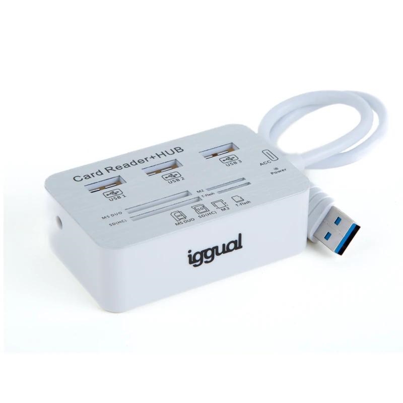 iggual Hub USB 3.0 x 3p + Lector tarjetas USB 3.0 iggual Hub USB 3.0 x 3p + Lector tarjetas USB 3.0