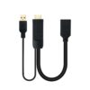 Nanocable Conversor HDMI/M a DP/H Negro 20 cm