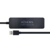 Aisens Hub USB 3.0 tipo A/M-4xtipo A/H negro 30cm