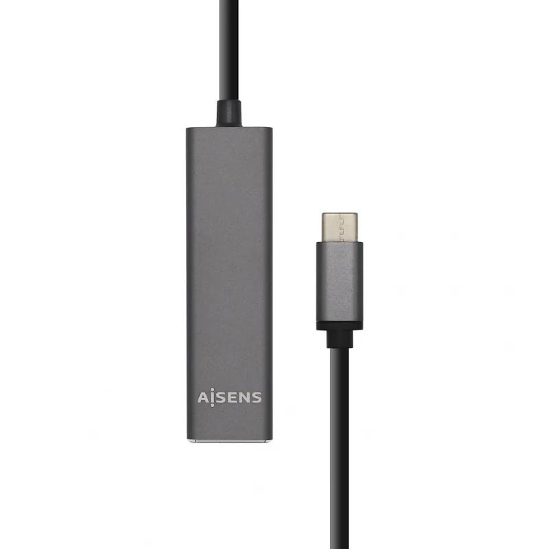 Aisens Hub USB 3.1 USB-C/M-4xTipo A/H gris Aisens Hub USB 3.1 USB-C/M-4xTipo A/H gris