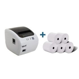 iggual Kit impresora térmica TP7001W + 5 rollos