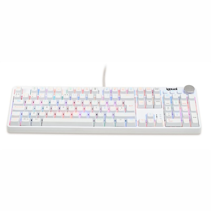 iggual Teclado gaming mecánico PEARL RGB blanco iggual Teclado gaming mecánico PEARL RGB blanco