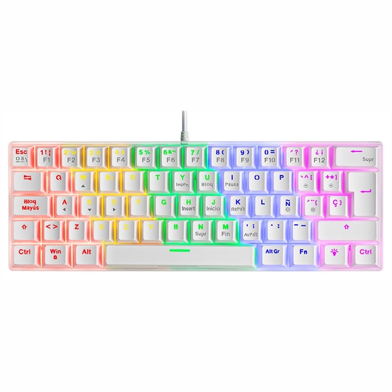 MARS GAMING T. Mecanico MK60 Switch Blue. White MARS GAMING T. Mecanico MK60 Switch Blue. White