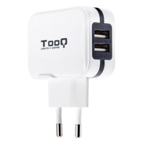 TOOQ Cargador pared 2xUSB Blanco 17w