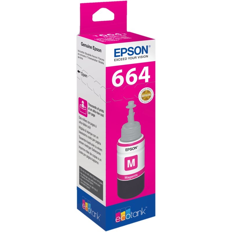 Epson Botella Tinta Ecotank T6641 Magenta Epson Botella Tinta Ecotank T6641 Magenta