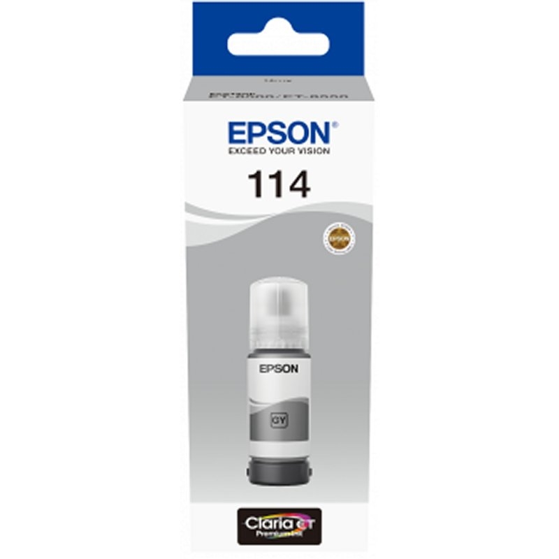 Epson Botella Tinta Ecotank 114 Gris Epson Botella Tinta Ecotank 114 Gris